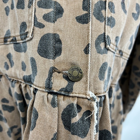 Mud pie Sz Large Leopard Peplum Jacket NWT - Picture 8 of 11